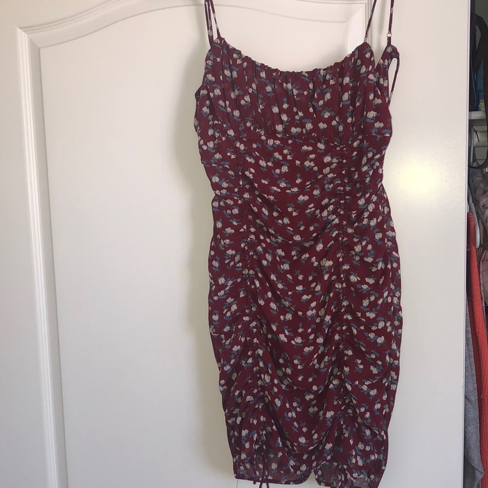 Maroon floral dress!